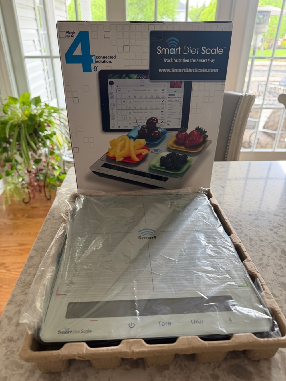 - Silver Smart Kitchen Scale with Bluetooth